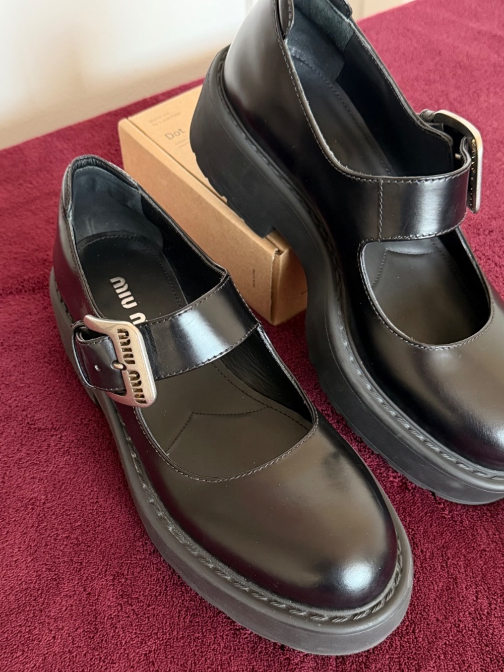 Miu Miu Black Leather Platform Mary Janes – Nearly New - Picture 16 of 16